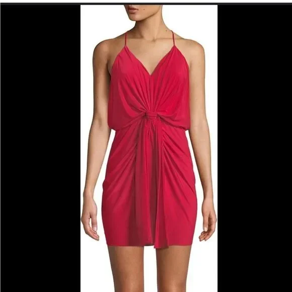 MISA NWT Domino Draped Mini Dress - small - Picture 7 of 9